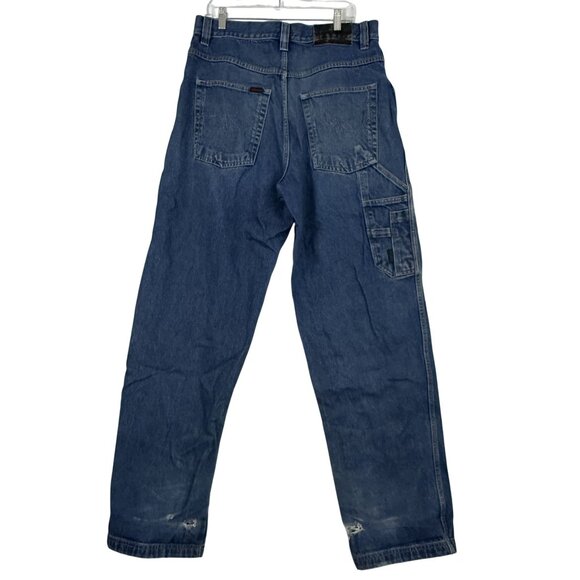 Vintage 90's Fubu Jeans Men's 34x34 Cargo Deep Pocket Relaxed Fit Faded Denim - Picture 2 of 16